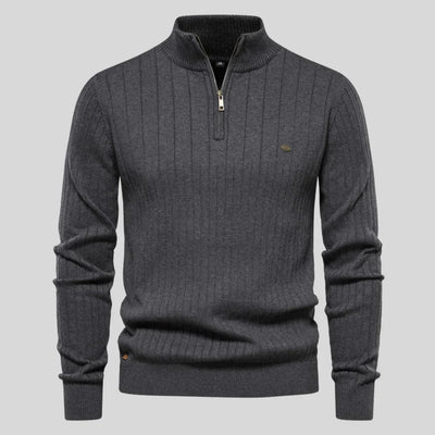 William - Classic Neck Zip Men Sweater