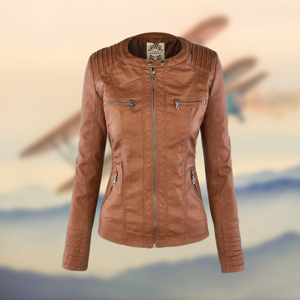 Penelope™ | Elegant vegan leather jacket