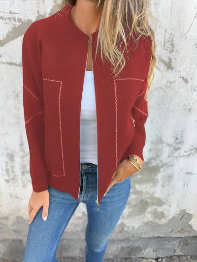 SYLVIE | Pocketed Zip-Up Jacket