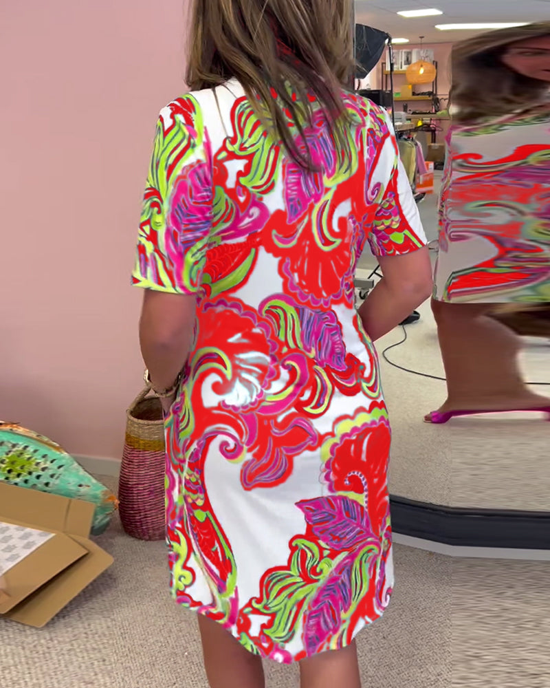 Isla | Colorful dress with unique pattern