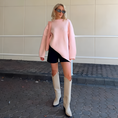 Mia | Cozy Comfortable Pink Sweater