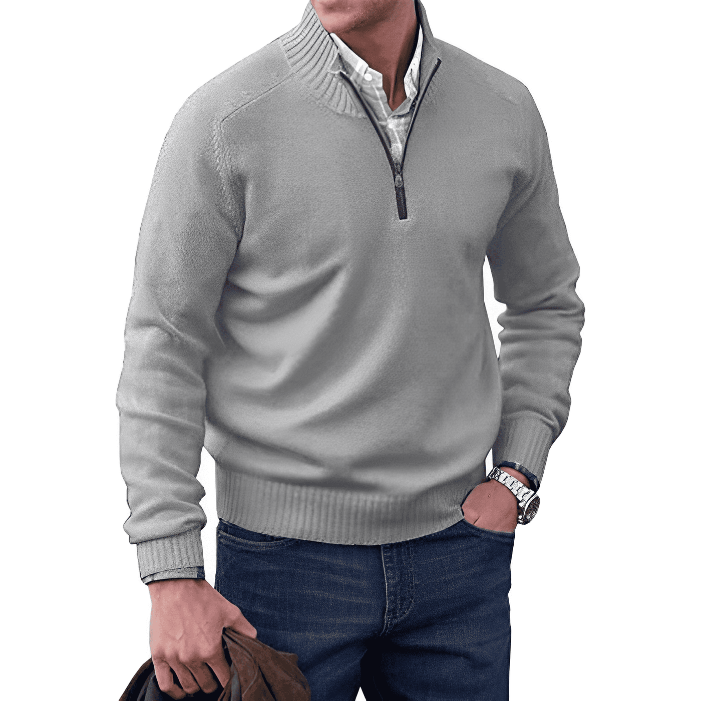 MARVIN | QUARTER ZIP SWEATER