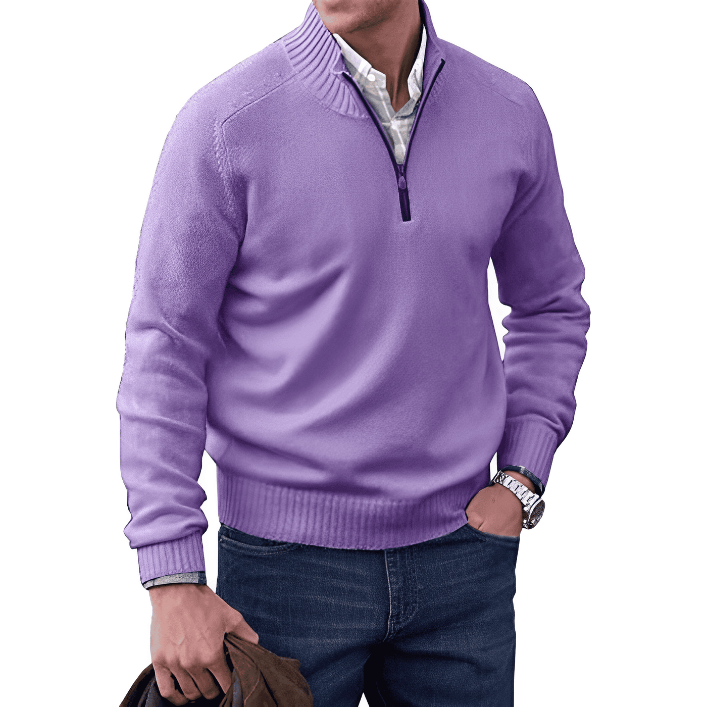 MARVIN | QUARTER ZIP SWEATER