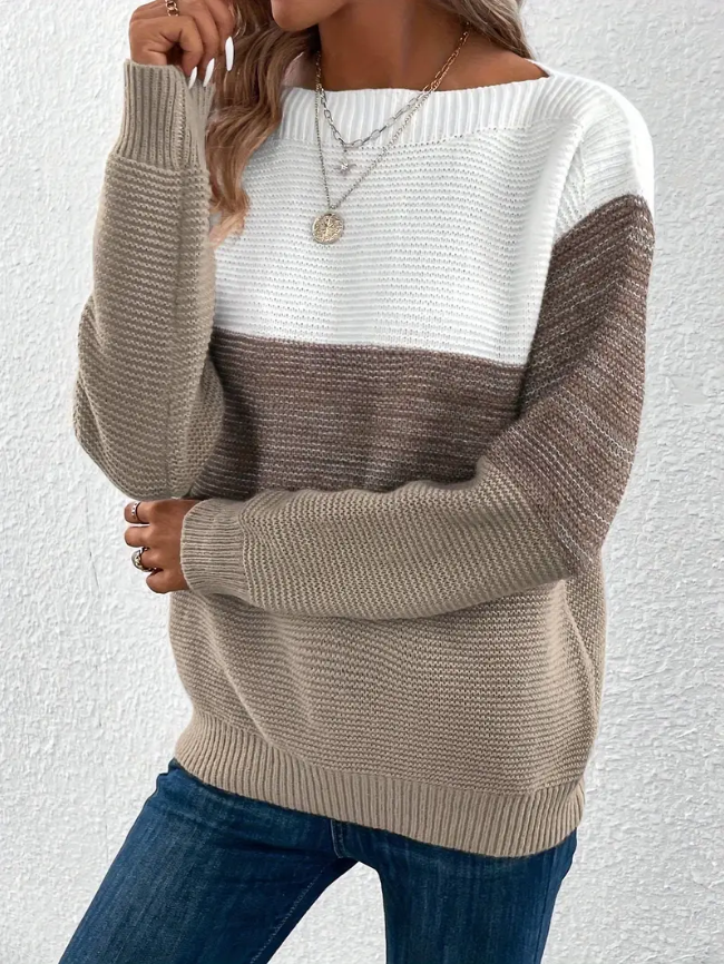 Calista | Eleganter Langarm-Pullover mit überschnittenen Schultern