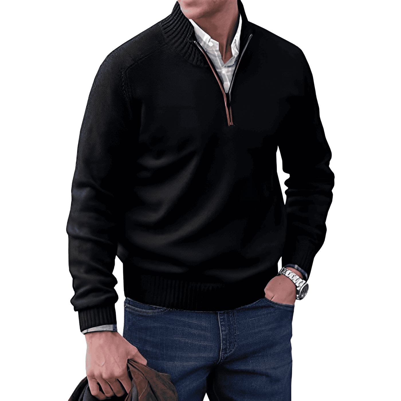 MARVIN | QUARTER ZIP SWEATER