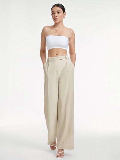 Janice - High Waisted Relaxed Fit Wide Leg Dress Pants