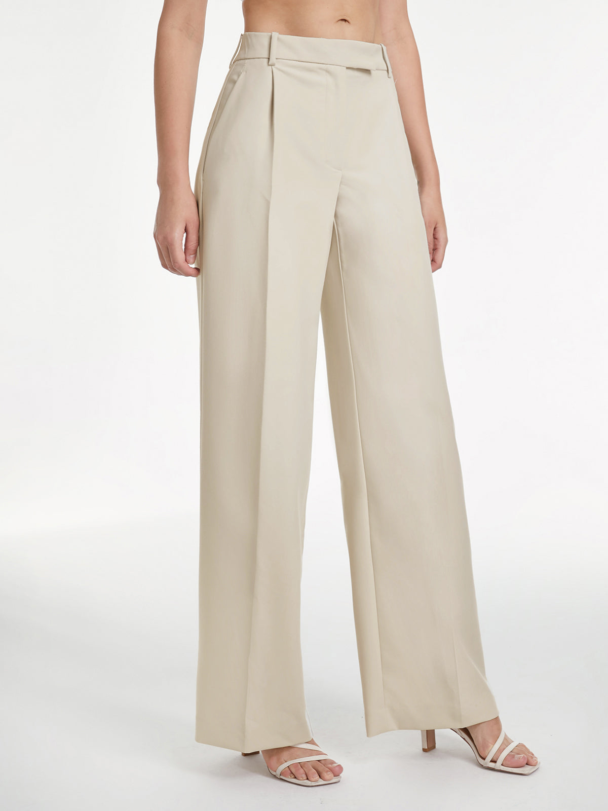 Janice - High Waisted Relaxed Fit Wide Leg Dress Pants