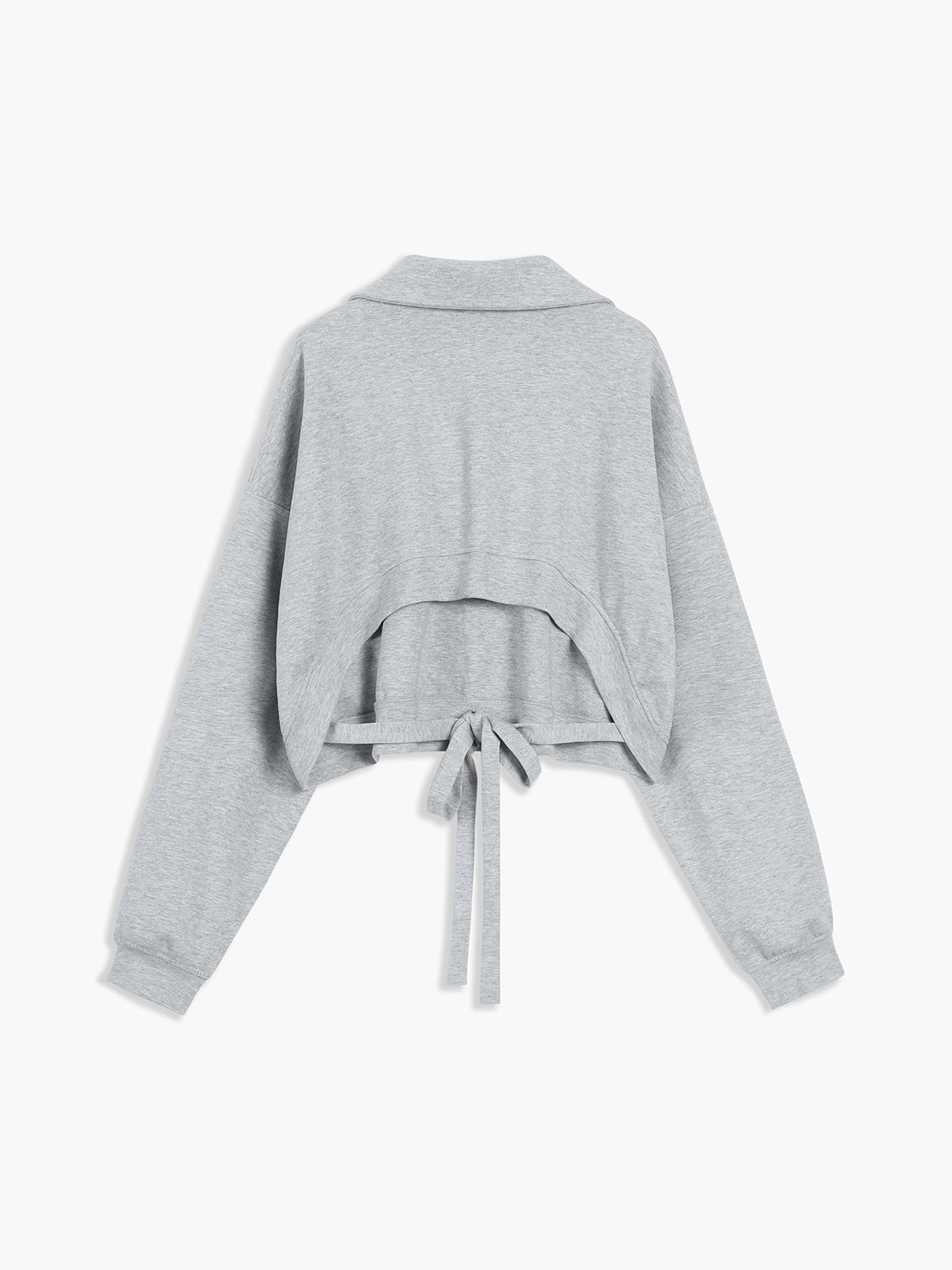 LEAH - Zip Up Tie Back Sweatshirt