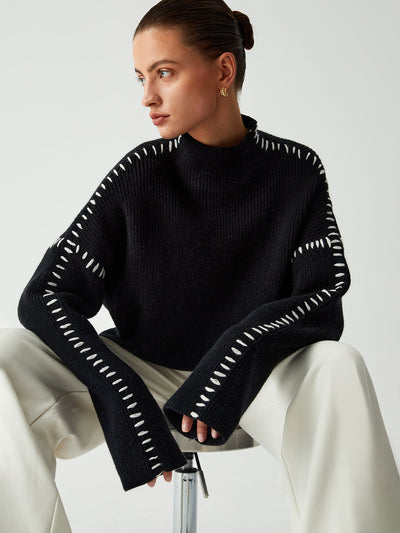 Kate | Contrast Stitch Sweater