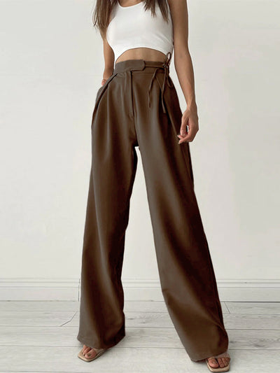 Chiara - Palazzo Tied Wide Leg Dress Pants