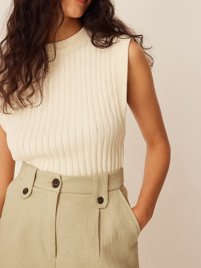 Erin - Sleeveless Round Neck Sweater