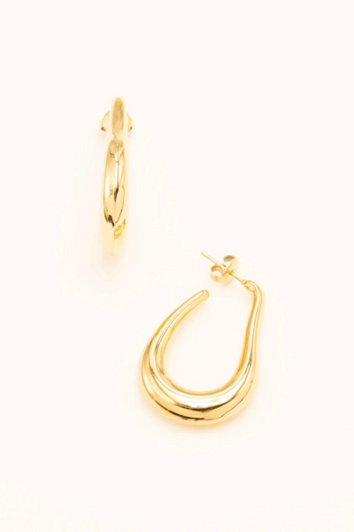 Pear Hoop Earrings