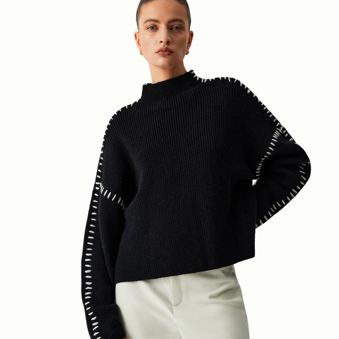 Kate | Contrast Stitch Sweater