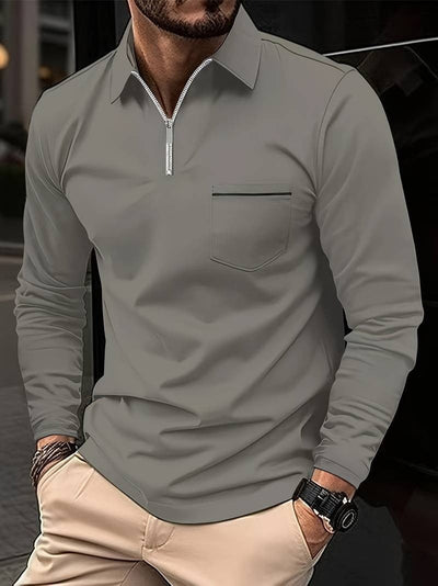 Men's Zip Polo Shirt