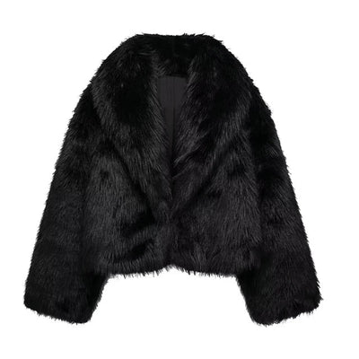 Thalara - Lux Black Fur Coat