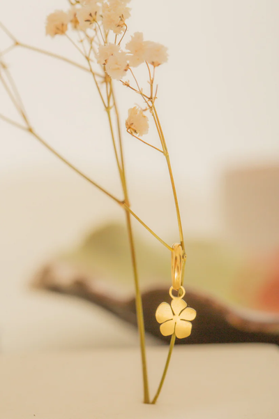 Mini Flower Hoop Earrings