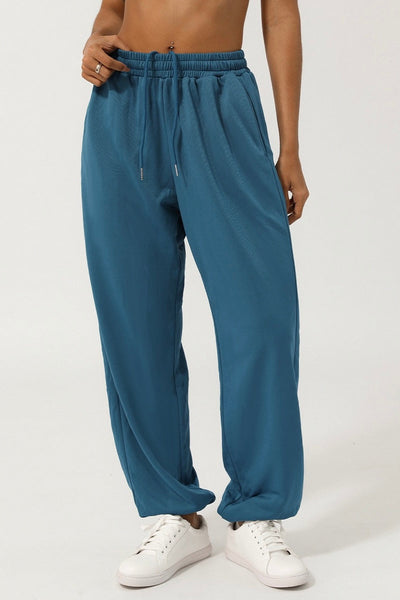 DINA - High Rise Drawstring Cuff Pant