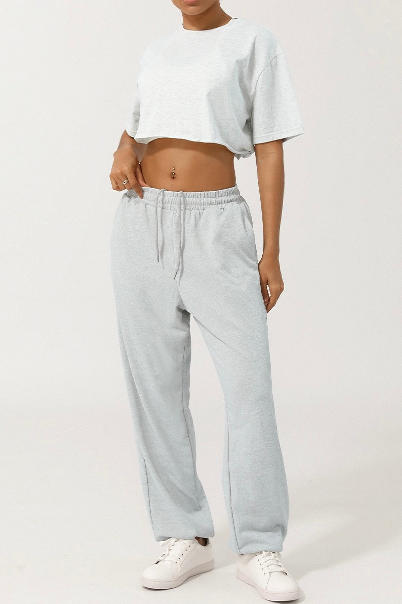 DINA - High Rise Drawstring Cuff Pant