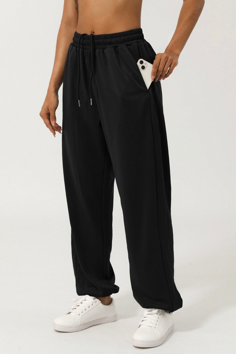 DINA - High Rise Drawstring Cuff Pant