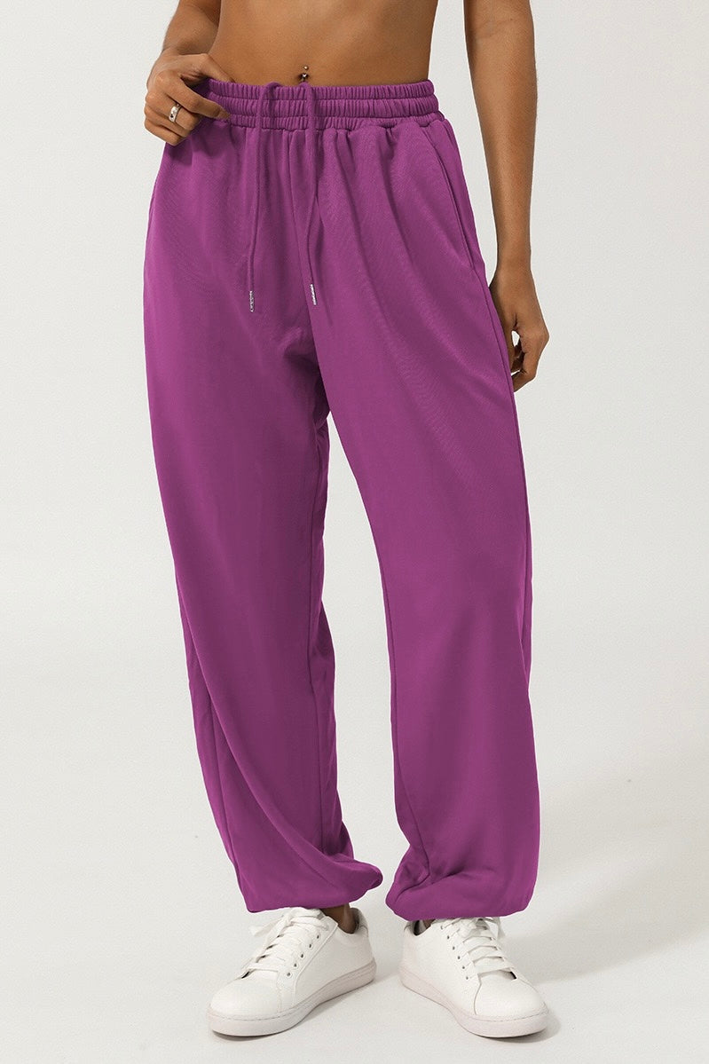 DINA - High Rise Drawstring Cuff Pant