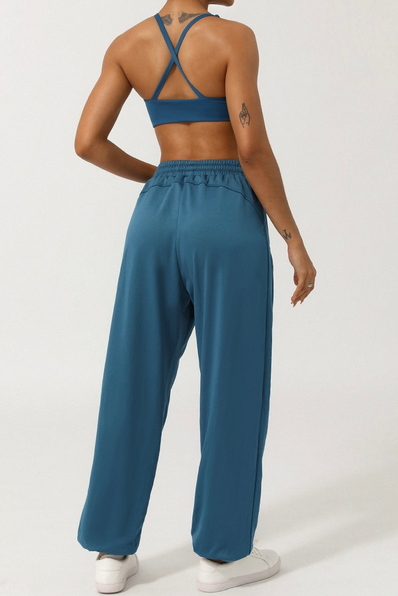 DINA - High Rise Drawstring Cuff Pant