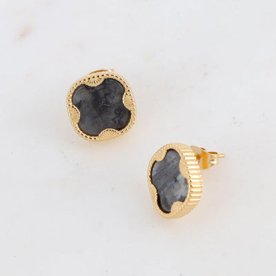 Labradorite Square Stud Earrings