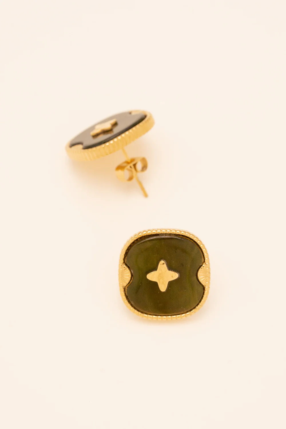 Green Devon Stud Earrings