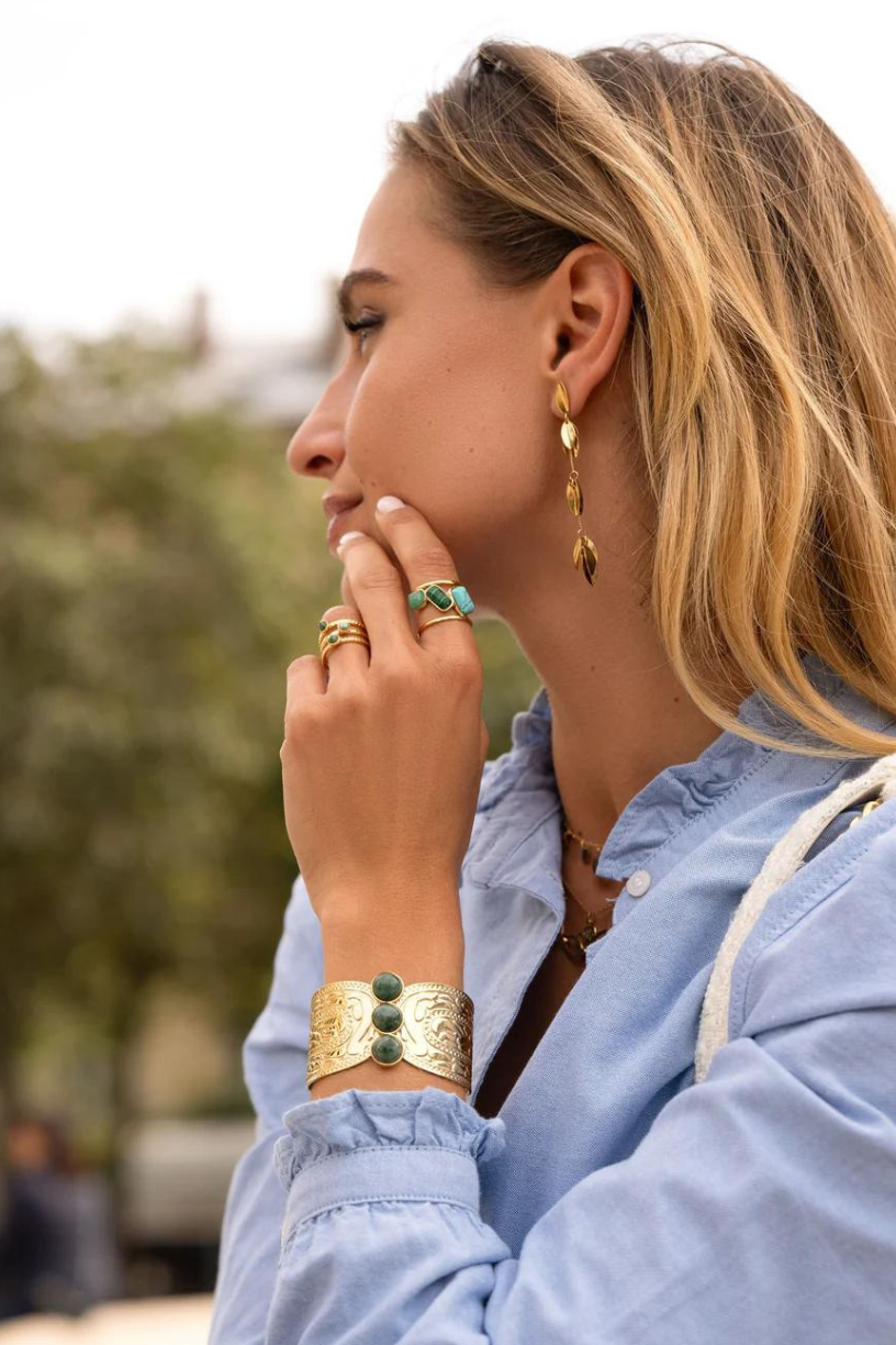 Green Jasper Cuff