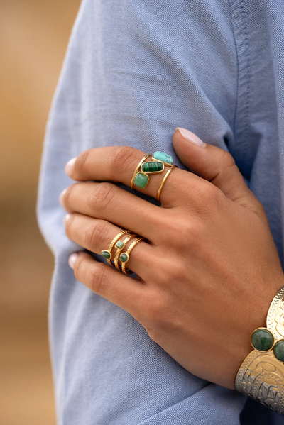 Dalmation Jasper Ring