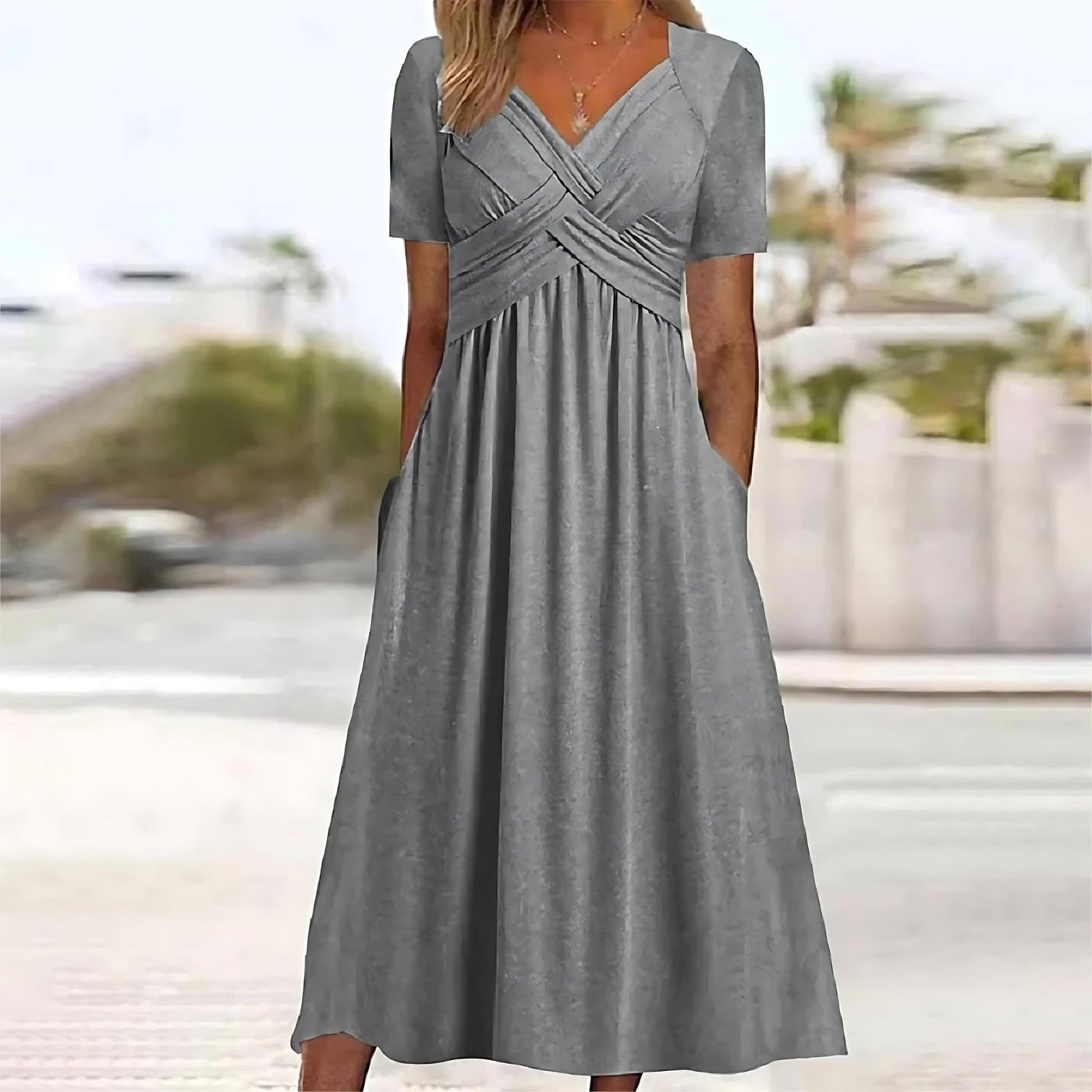 Evite | Elegant midi dress with tummy cover