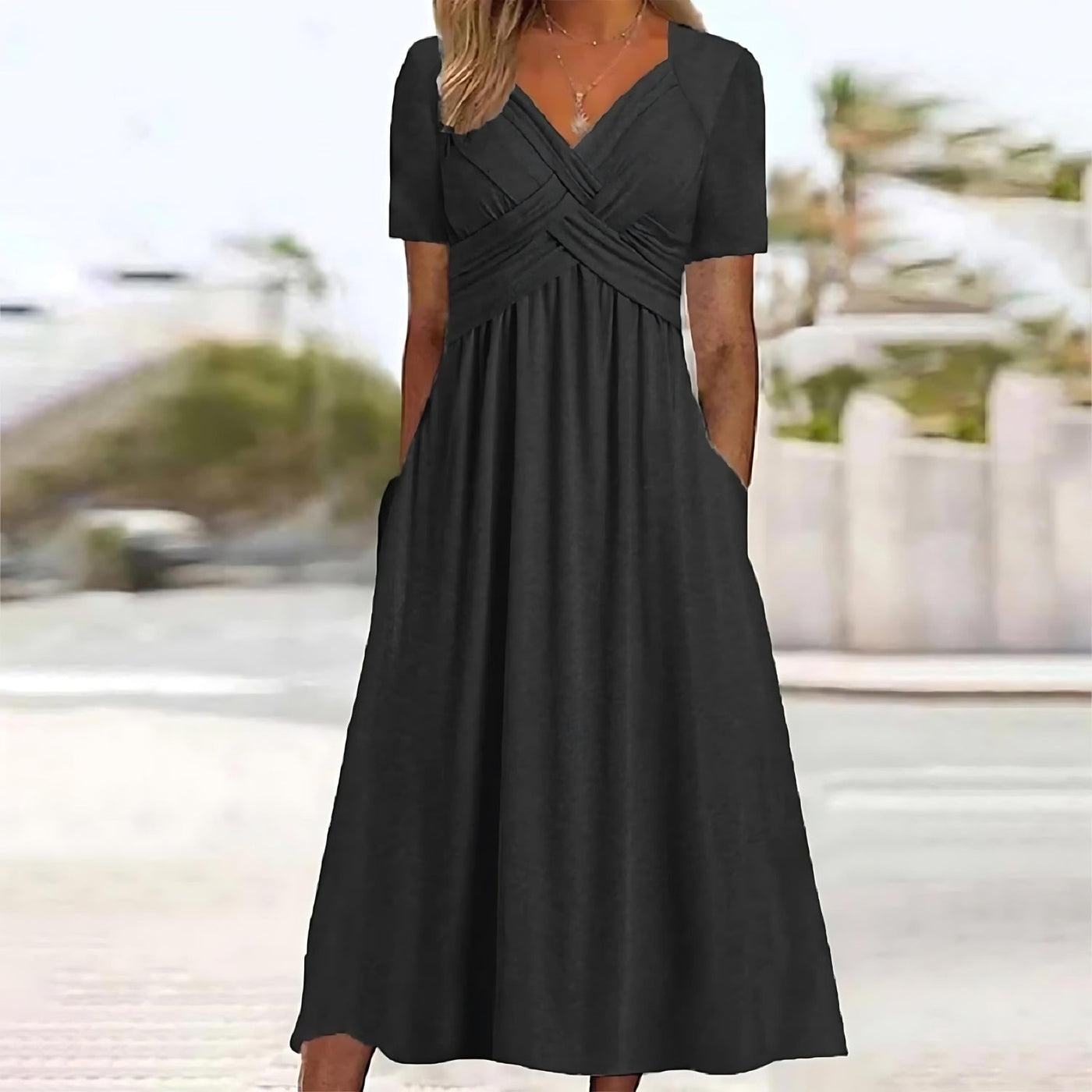 Evite | Elegant midi dress with tummy cover