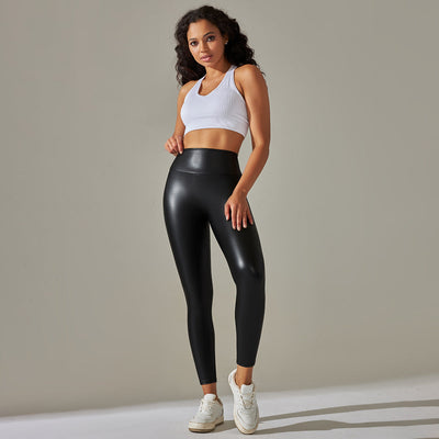 KIKI - Sculpt & Shine Faux Leather Leggings