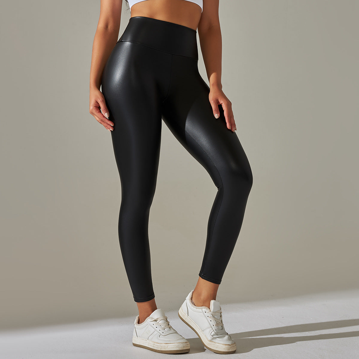 KIKI - Sculpt & Shine Faux Leather Leggings