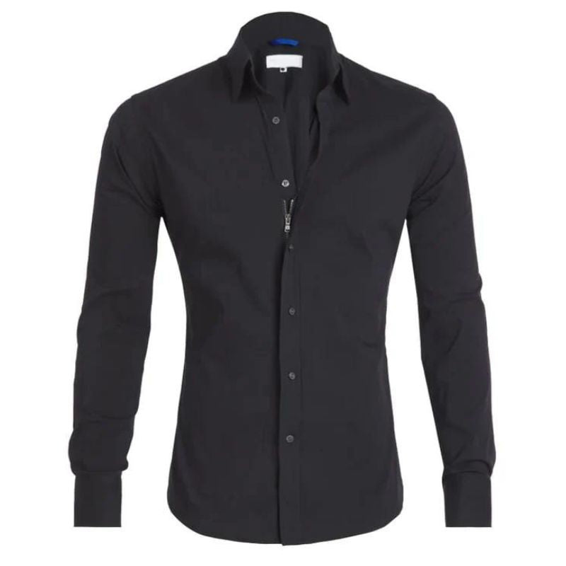 DAVE | WRINKLE-FREE SHIRT WITH ZIPPER