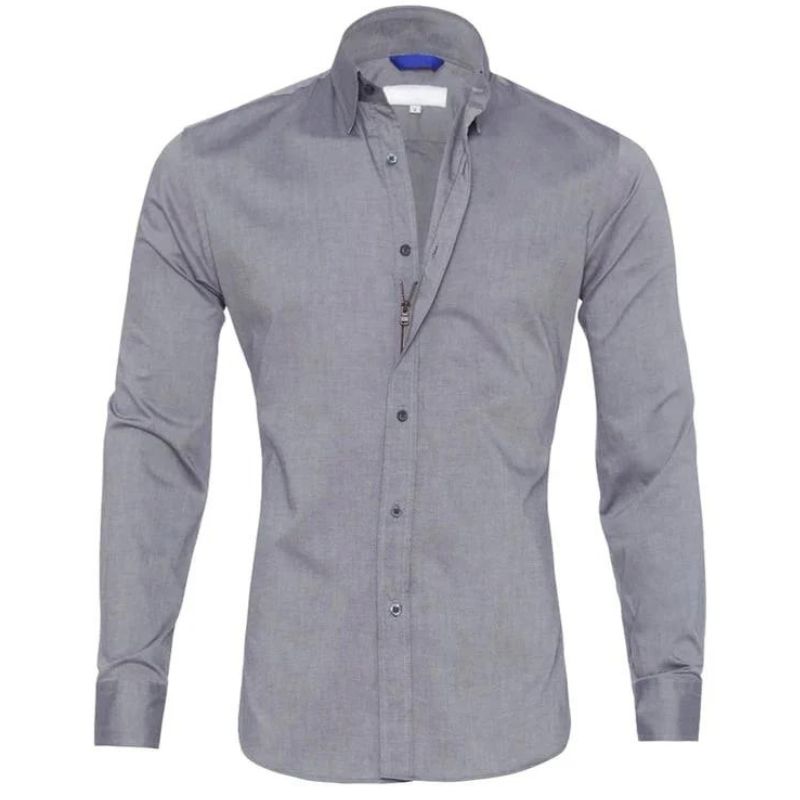 DAVE | WRINKLE-FREE SHIRT WITH ZIPPER