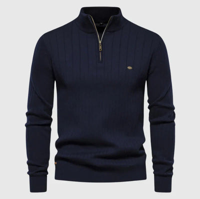 William - Classic Neck Zip Men Sweater