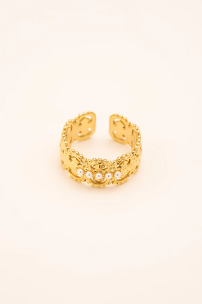 Golden Pearl Ring