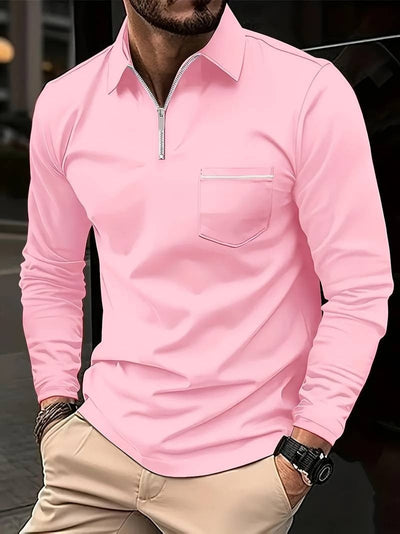 Men's Zip Polo Shirt