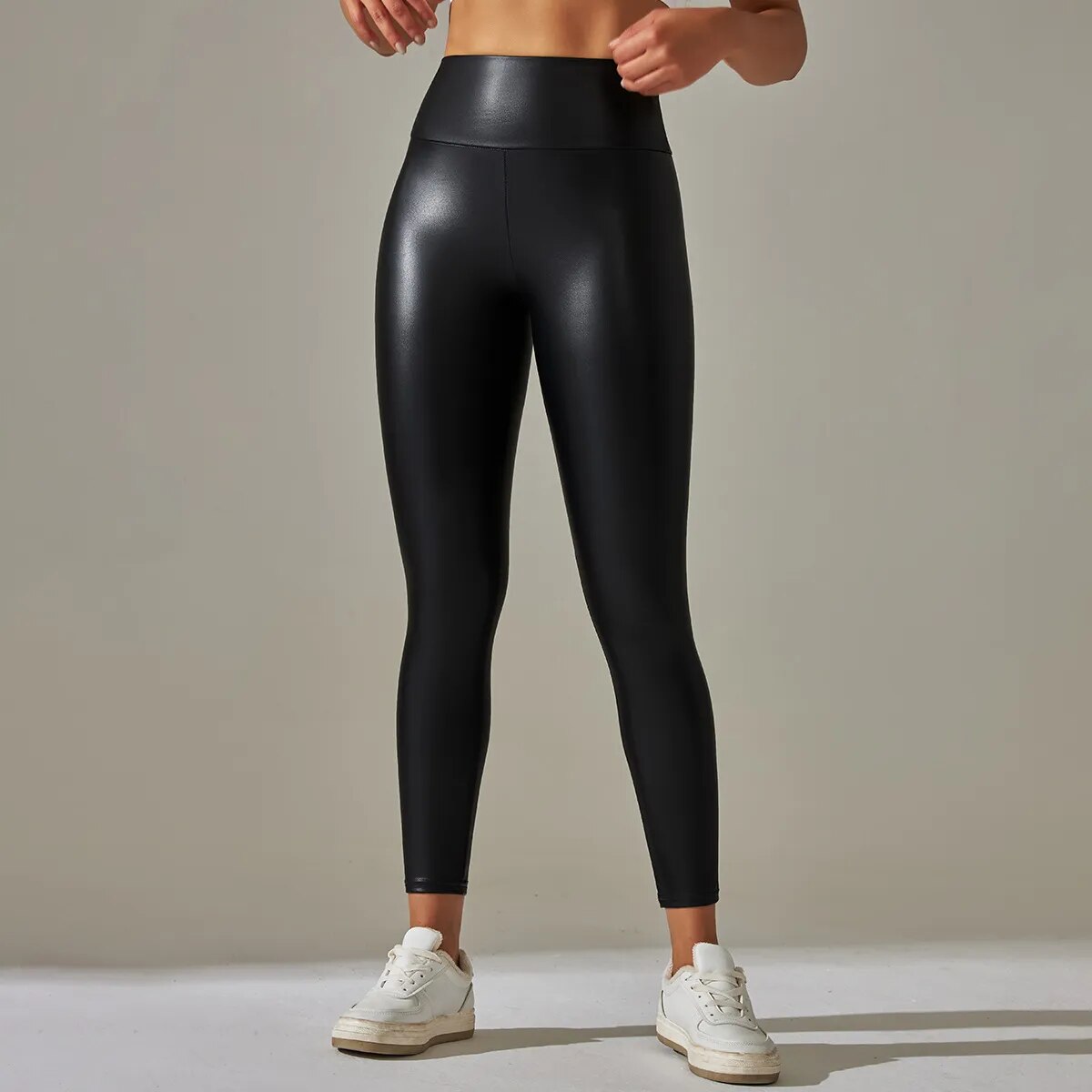 KIKI - Sculpt & Shine Faux Leather Leggings