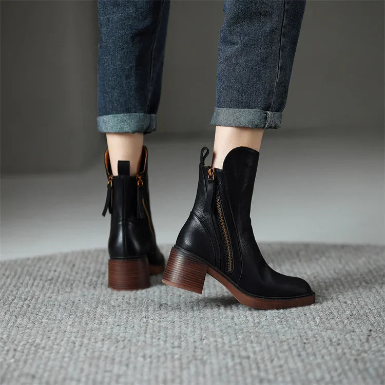 Isolde | Leather Ankle Boots