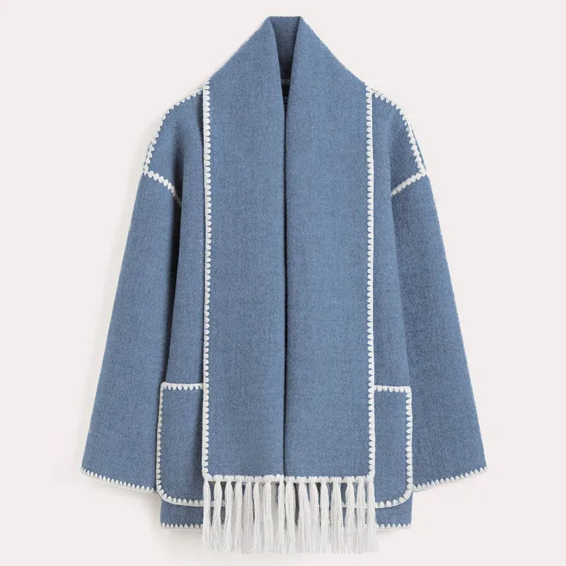 Leonie - Fringed Scarf Jacket