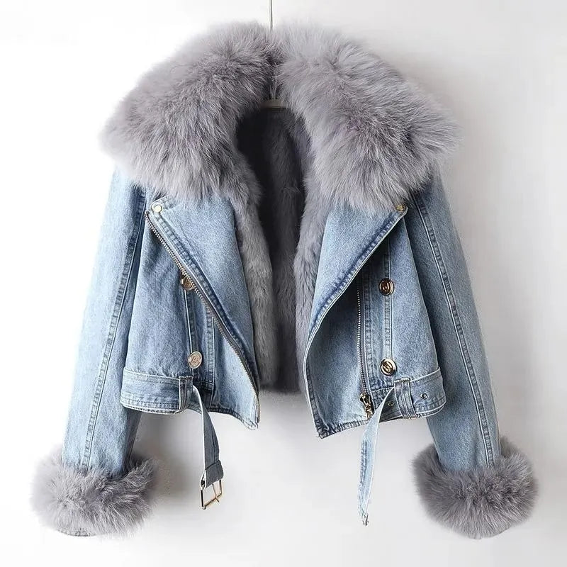 Orlissa - Faux Fur Zipper Jacket