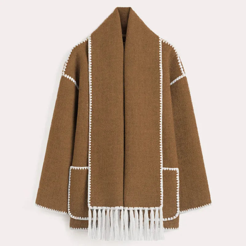 Leonie - Fringed Scarf Jacket