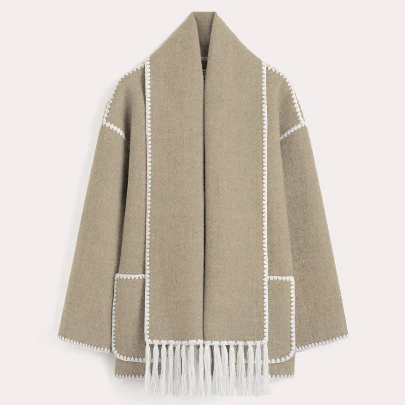 Leonie - Fringed Scarf Jacket