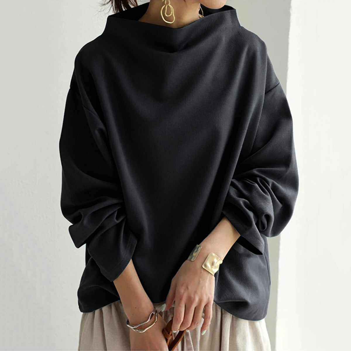 Amber - High Neck Sweater