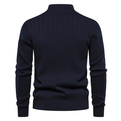 William - Classic Neck Zip Men Sweater