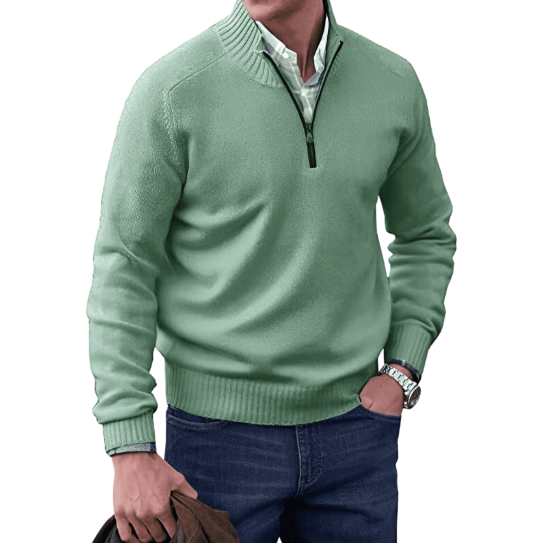 MARVIN | QUARTER ZIP SWEATER