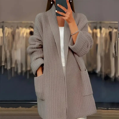 ANNE - LONG RIBBED CARDIGAN