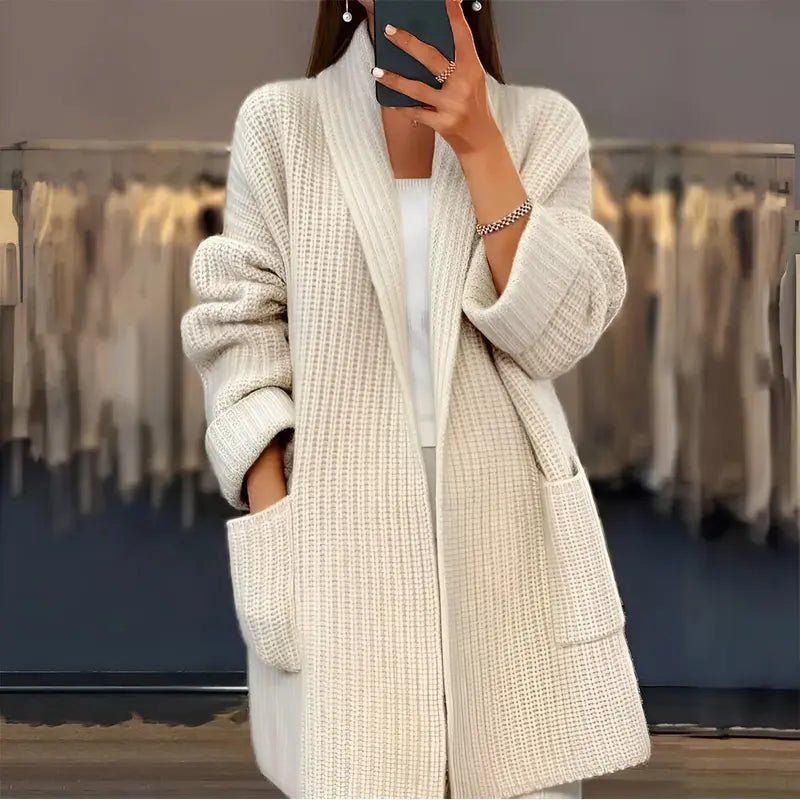 ANNE - LONG RIBBED CARDIGAN