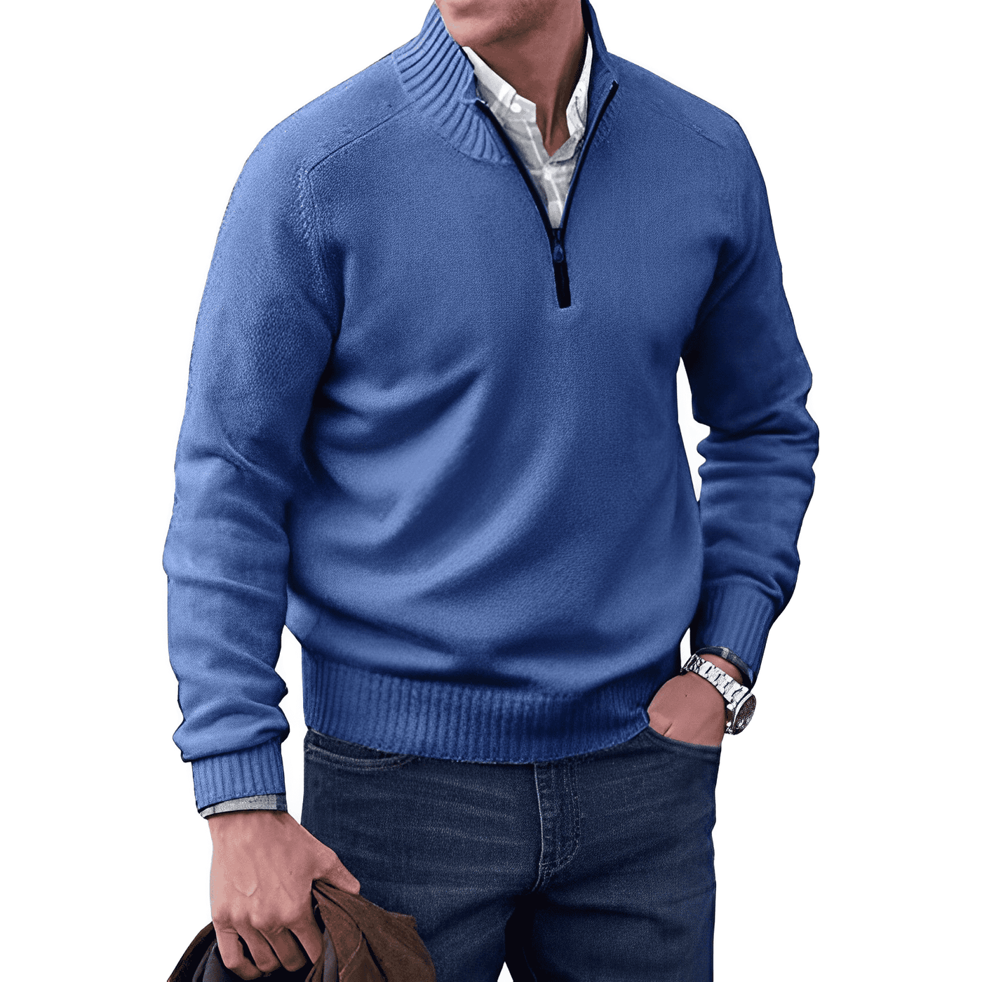 MARVIN | QUARTER ZIP SWEATER